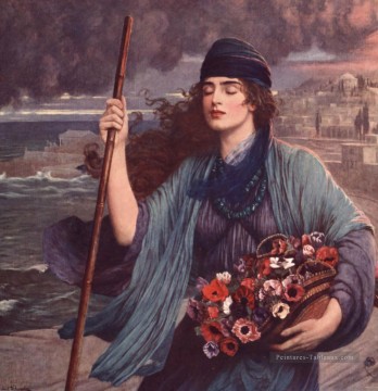 Nydia Fille aveugle de Pompéi Herbert Gustave Schmalz Peinture à l'huile